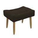 Ver imagem 1 de Puff Banqueta Decorativo Pés Madeira Marrom Escuro