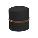 Ver imagem 1 de Puff Decorativo Old com Cinto Estofado em Veludo Preto