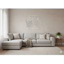 Ver imagem 3 de Quadro Decorativo Rinoceronte 30x30 Cm Branco