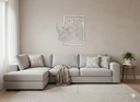 Ver imagem 3 de Quadro Decorativo Rinoceronte 30x30 Cm Branco