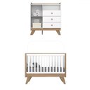 Ver imagem 3 de Quarto de Bebê Completo Confete 1 Porta 3 Gavetas Branco/jequitibá - Henn