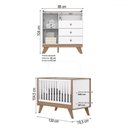Ver imagem 4 de Quarto de Bebê Completo Confete 1 Porta 3 Gavetas Branco/jequitibá - Henn