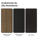 Ver imagem 2 de Conjunto Sala de Jantar Tampo de Vidro 6 Cadeiras Rustic/Preto/Oxford Pienza Madesa