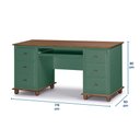 Ver imagem 6 de Escrivaninha 6 Gavetas Suporte de Teclado Divisor de Ambiente 50606 Linz Móveis