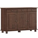 Ver imagem 1 de Balcao Madeira Maciça 3 Portas 3 Gavetas 129 Cm 8927 Cafe Milani Store Cafe