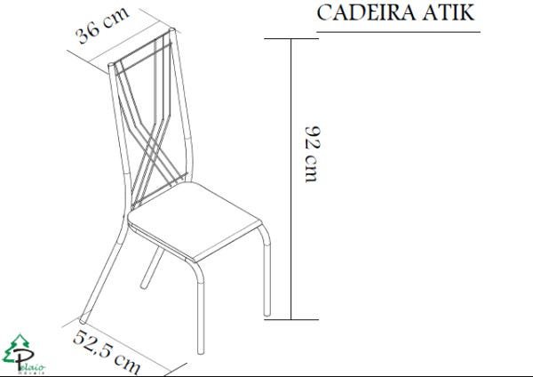 Kit 2 Cadeiras Atik Black em Duncan Off White - Pelaio - 2