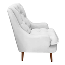 Ver imagem 3 de Kit Amamentação Poltrona, Puff e Almofada Suede Branco Dominic Decor Lille