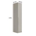 Ver imagem 2 de Guarda Roupa Modulável 44,5cm Abertura para Direita 100% Mdf Cor:grigio