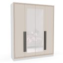 Ver imagem 4 de Guarda Roupa 161,1cm 4 Portas com Espelho 240851 Valência Politorno Móveis