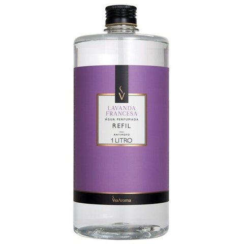 Refil Para Água Perfumada Para Tecidos - Via Aroma 1L - Lavanda Francesa