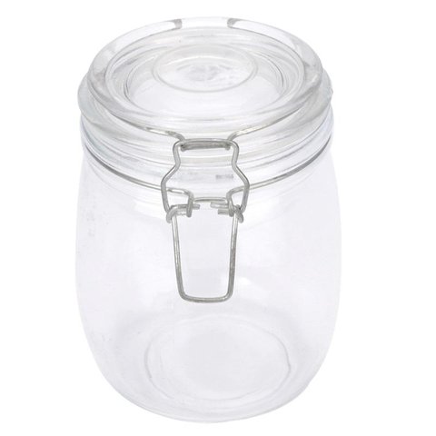 Porta Mantimento Redondo Vidro C/tampa e Trava 750ml 26552