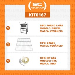 KIT - Forno Gás Industrial Roma Inox Infravermelho FIRIV80 + Grade extra + Kit Gás - 2