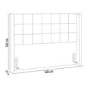 Ver imagem 4 de Kit Cabeceira Cama Box Casal 140 Cm Paris com Puff Recamier Itália Linho Creme - Lyam Decor