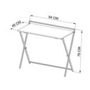 Ver imagem 7 de Mesa Escrivaninha Compacta Dobrável com Pés em Aço 94 Cm Preto com Grafite Preto com Grafite