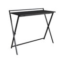 Ver imagem 2 de Mesa Escrivaninha Compacta Dobrável com Pés em Aço 94 Cm Preto com Grafite Preto com Grafite