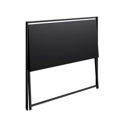 Mesa Escrivaninha Compacta Dobrável com Pés em Aço 94 Cm Preto com Grafite Preto com Grafite - 4