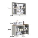 Ver imagem 2 de Armários Modulares de Banheiro Crart-CON009 3 Portas MDP 80cm Bege Multimóveis