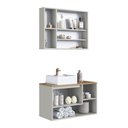 Ver imagem 6 de Armários Modulares de Banheiro Crart-CON009 3 Portas MDP 80cm Bege Multimóveis
