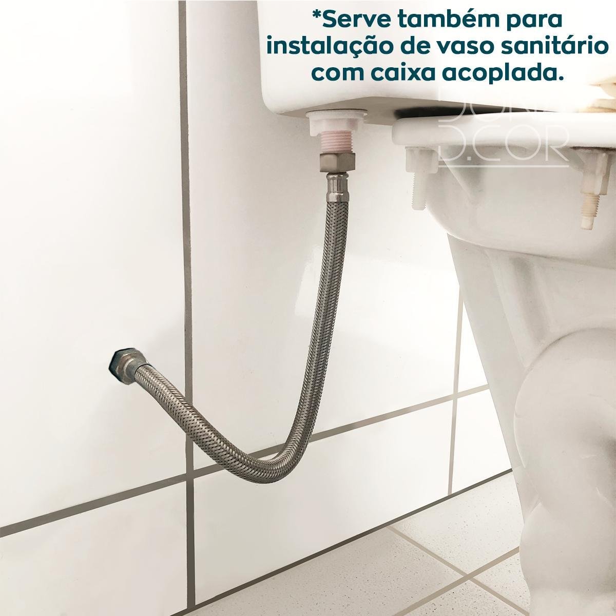 Mangueira Torneira Flexivel Fêmea X Fêmea Inox 304 Trançado - 6