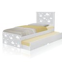 Ver imagem 1 de Cama Solteiro Nuvem Cinza Menino e Menina com Auxiliar
