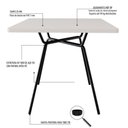 Ver imagem 4 de Mesa de Jantar Quadrada Soho 90cm Nogueira - Est.Preta