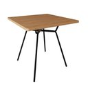 Ver imagem 2 de Mesa de Jantar Quadrada Soho 90cm Nogueira - Est.Preta