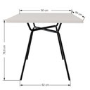 Ver imagem 3 de Mesa de Jantar Quadrada Soho 90cm Nogueira - Est.Preta