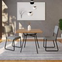 Ver imagem 1 de Mesa de Jantar Quadrada Soho 90cm Nogueira - Est.Preta