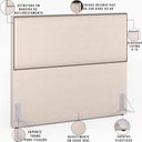 Ver imagem 4 de Cabeceira Cama Box Queen com Tachas 160 Cm Vicenza L02 Suede Bege - Lyam Decor