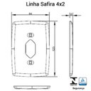 Ver imagem 2 de Placa 4x2 com Saída de Fio Safira - Ilumi Caixa com 20 Unidades
