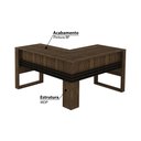 Ver imagem 2 de Mesa para Escritório em L 136 cm - Nogal/Preto