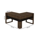 Ver imagem 4 de Mesa para Escritório em L 136 cm - Nogal/Preto