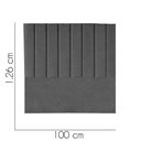 Ver imagem 3 de Cabeceira Carla Pé Plástico 100cm Solteiro para Cama Box Quarto Linho Cinza - Gat Magazine