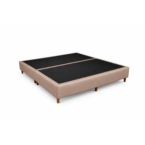 Box Ecopremium Corino Bege Bi Partido Queen 99x158x26