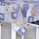 Ver imagem 2 de Toalha de Mesa 10 Cadeiras 3,00 X 1,40 Mesa Posta Cozinha Sala de Jantar Oxford Estampada:bule Azul