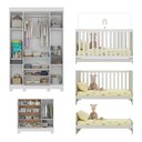 Ver imagem 5 de Quarto de Bebê Completo com Berço Americano 3 em 1 Fofura Multimóveis Mp4645 Branco/off White