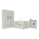 Ver imagem 2 de Quarto de Bebê Completo com Berço Americano 3 em 1 Fofura Multimóveis Mp4645 Branco/off White