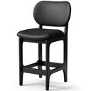 Ver imagem 1 de Banqueta Baixa Bar Cozinha Sala Jantar Fixa Betta L02 Preto Couríssimo Preto - Lyam Decor Banqueta B