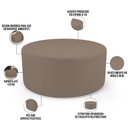 Ver imagem 6 de Kit Puff Redondo Lola e Puff Recamier Orgânico Orbit W01 Bouclê Bege - Lyam Decor