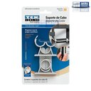 Ver imagem 2 de Gancho Adesivo Organizador de Cabos m Suporte para Equipamentos Eletrônicos Branco Tekbond 2 Peças