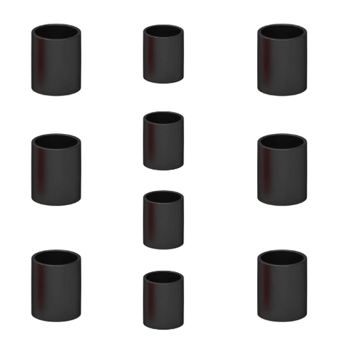 Kit10 Luva Pvc 3/4 Preta