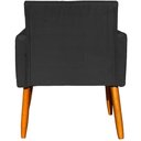 Ver imagem 5 de Kit 6 Poltronas para Recepção Nina Suede Cores Pé Palito 30cm Castanho - Suede