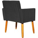 Ver imagem 6 de Kit 6 Poltronas para Recepção Nina Suede Cores Pé Palito 30cm Castanho - Suede