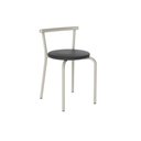 Ver imagem 1 de Kit 2 Banqueta de Cozinha 105 2 Un Prata - Assento Courano Preto - Carraro