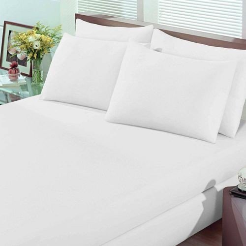 Jogo de Cama Casal 3 Peças Basic Rolinho Liso Malha Buettner basic63021000 Branco