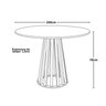 Conjunto Mesa de Jantar Talia 100cm Preta com 4 Cadeiras Sofia - MadeDecor:Bege - 2