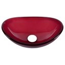 Ver imagem 1 de Cuba de Vidro Turmalina 36cm x 16cm sem Válvula Astra Vermelho
