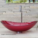 Ver imagem 5 de Cuba de Vidro Turmalina 36cm x 16cm sem Válvula Astra Vermelho