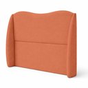 Ver imagem 4 de Cabeceira Cama Casal Petala 140cm Orgânica Curva Bouclê Terracota - Montanari's Decor