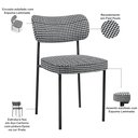 Ver imagem 4 de Kit 02 Cadeiras Decorativas Estofada Sala Jantar Melina L02 Pied Poule - Lyam Decor